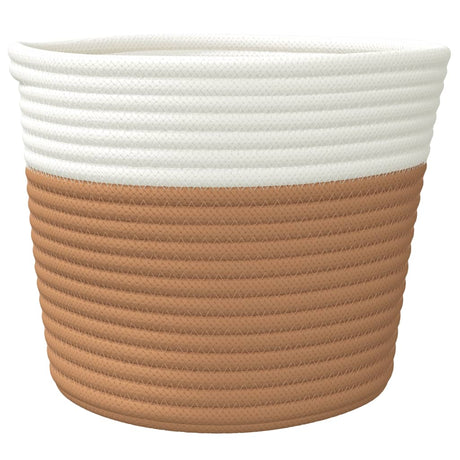 Storage Baskets 2 Pcs And White Ø24X18 Cm Cotton