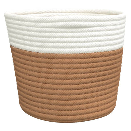 Storage Baskets 2 Pcs And White Ø24X18 Cm Cotton