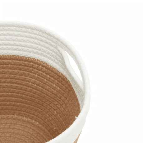 Storage Baskets 2 Pcs And White Ø24X18 Cm Cotton