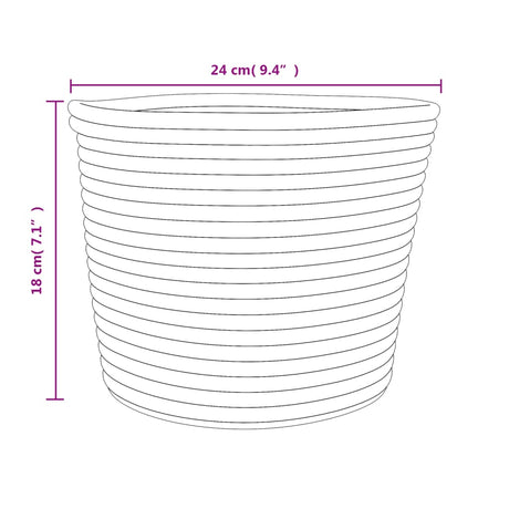 Storage Baskets 2 Pcs And White Ø24X18 Cm Cotton