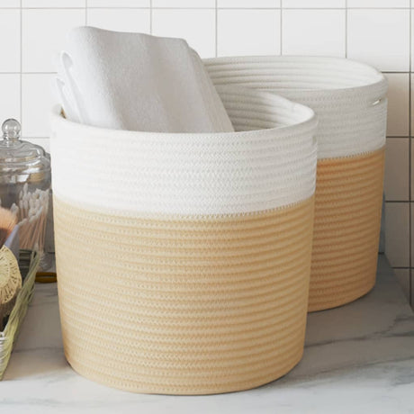 Storage Basket And White Ø Cotton