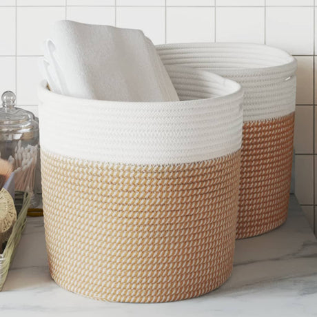 Storage Basket And White Ø Cotton