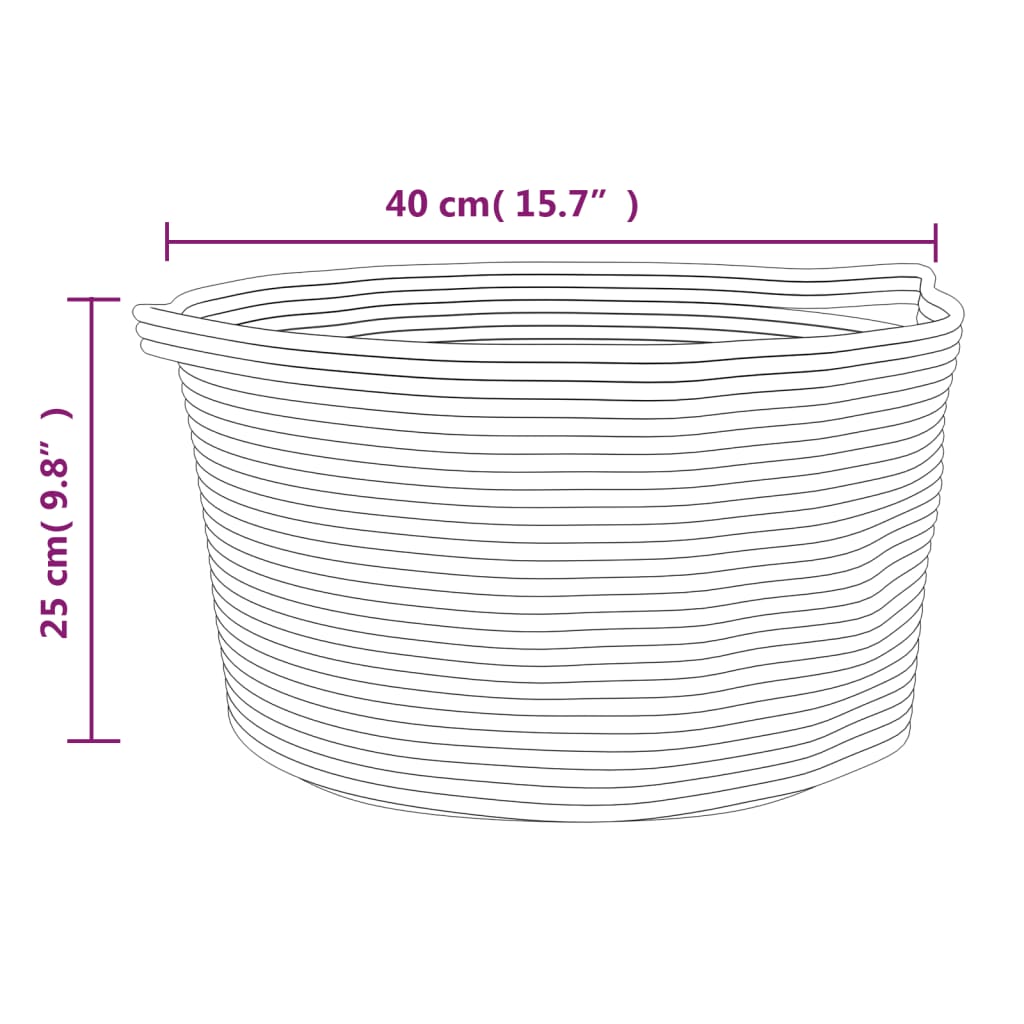 Storage Basket And White Ø Cotton