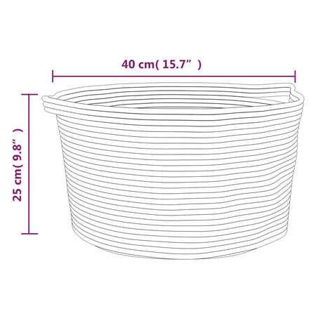 Storage Basket And White Ø Cotton