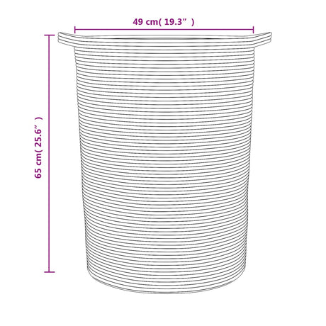 Storage Basket And White Ø49X65 Cm Cotton