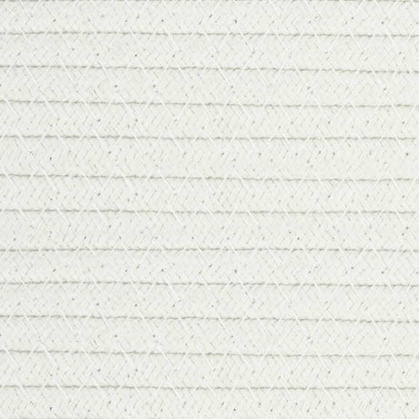 Storage Basket With Lid White And Ø40X35 Cm Cotton
