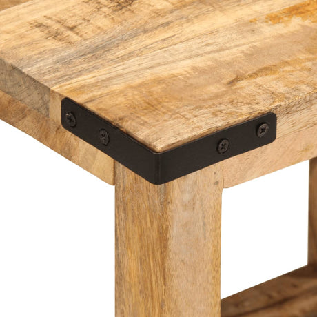 Side Table 40X30X40 Cm Solid Rough Wood Mango