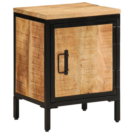 Bed Cabinet 40X30X52.5 Cm Solid Rough Wood Mango