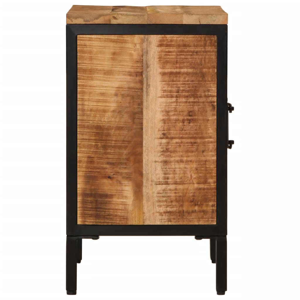 Bed Cabinet 40X30X52.5 Cm Solid Rough Wood Mango