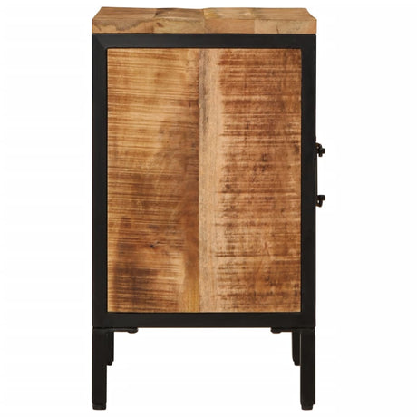 Bed Cabinet 40X30X52.5 Cm Solid Rough Wood Mango