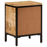 Bed Cabinet 40X30X52.5 Cm Solid Rough Wood Mango