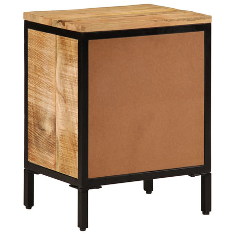 Bed Cabinet 40X30X52.5 Cm Solid Rough Wood Mango