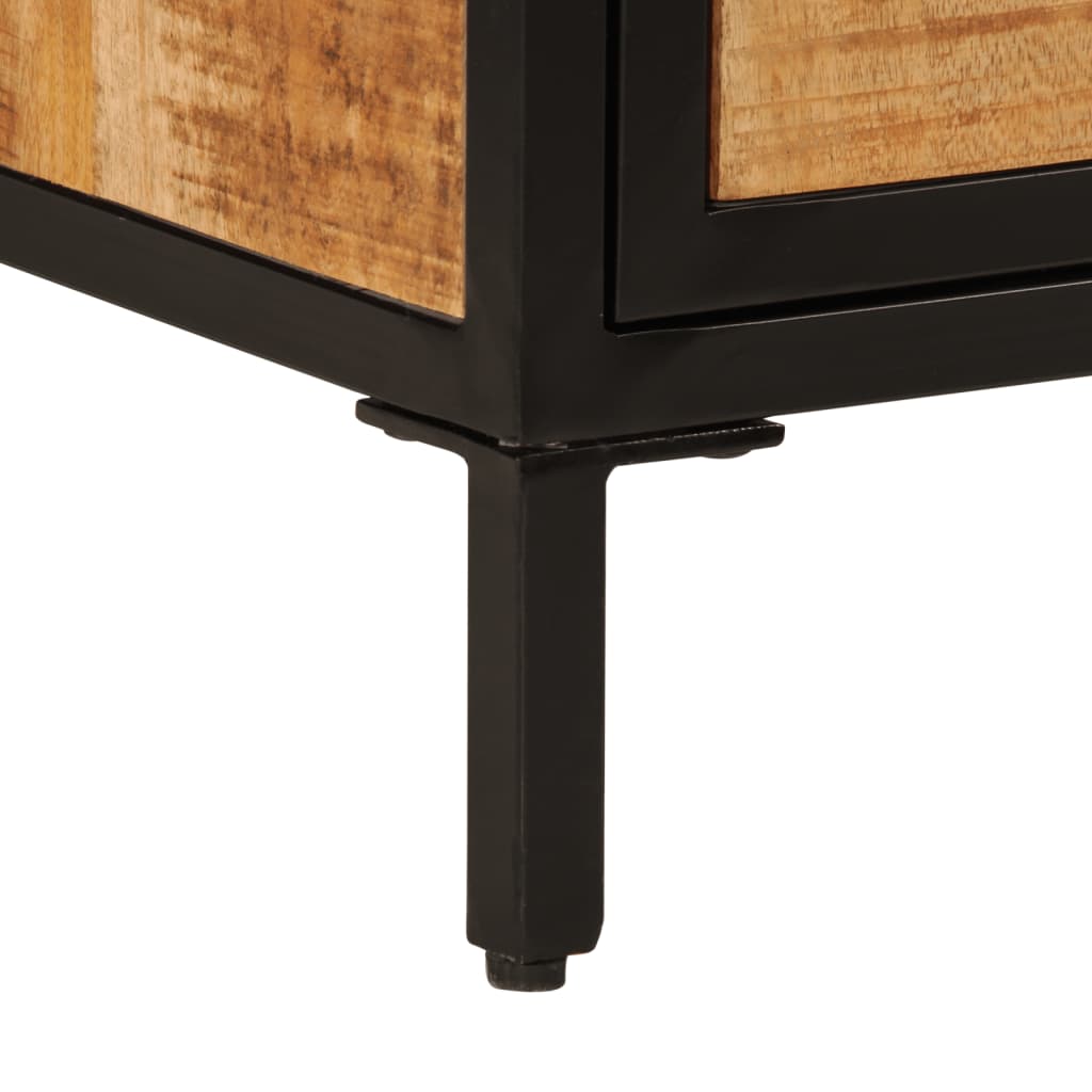 Bed Cabinet 40X30X52.5 Cm Solid Rough Wood Mango