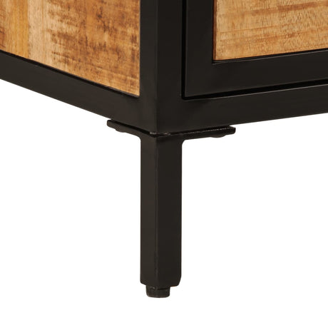 Bed Cabinet 40X30X52.5 Cm Solid Rough Wood Mango