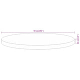 Table Top Ø50X3.8 Cm Round Solid Wood Acacia