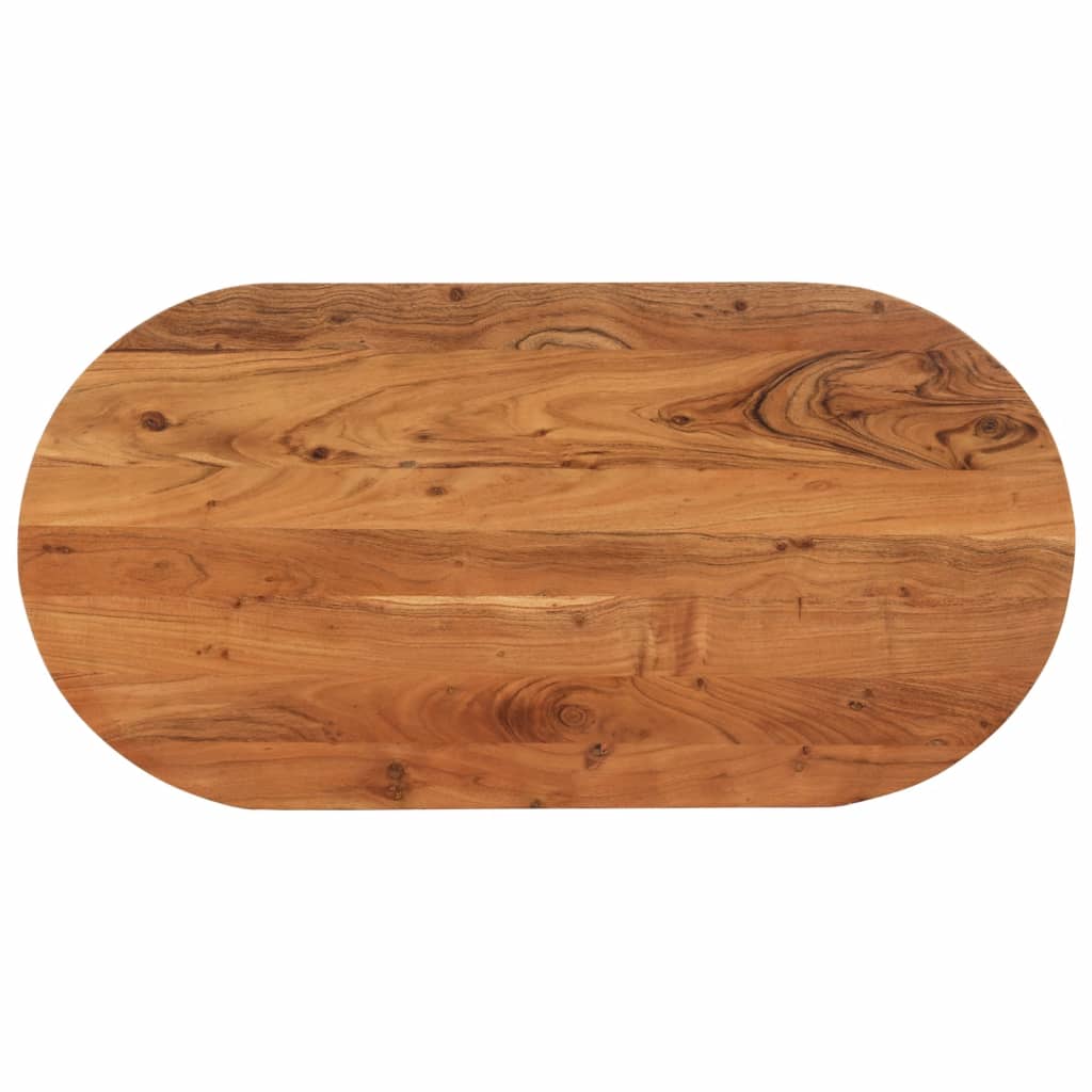 Table Top 80X40X2.5 Cm Oval Solid Wood Acacia