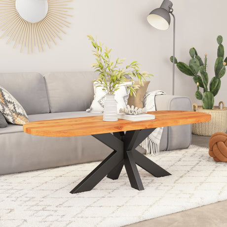 Table Top 80X40X2.5 Cm Oval Solid Wood Acacia