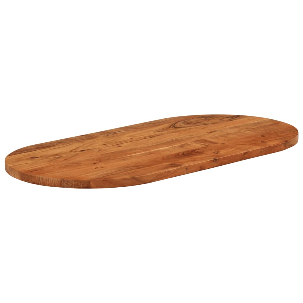 Table Top 80X40X2.5 Cm Oval Solid Wood Acacia