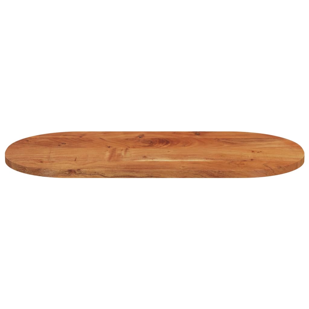 Table Top 80X40X2.5 Cm Oval Solid Wood Acacia