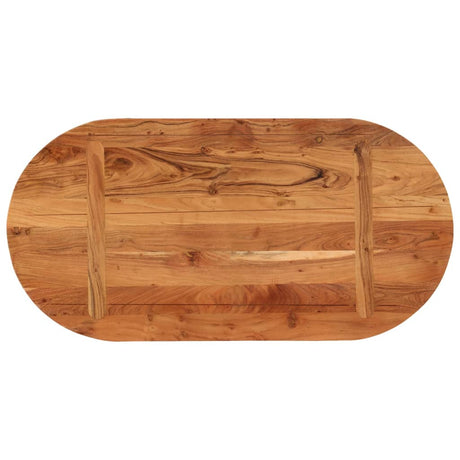 Table Top 80X40X2.5 Cm Oval Solid Wood Acacia