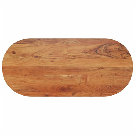 Table Top 80X40X2.5 Cm Oval Solid Wood Acacia