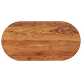 Table Top 80X40X2.5 Cm Oval Solid Wood Acacia
