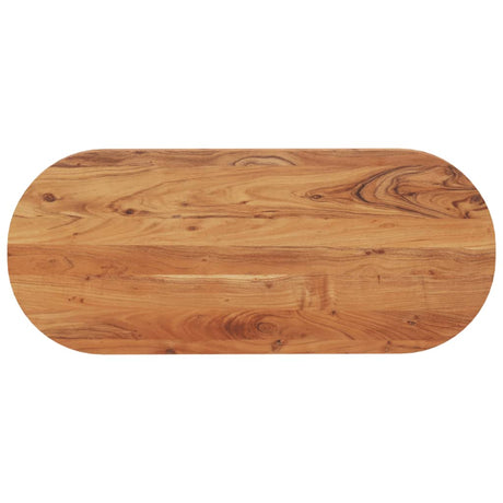 Table Top 80X40X2.5 Cm Oval Solid Wood Acacia