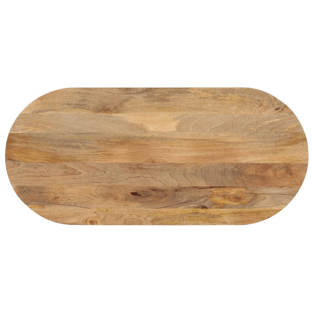 Table Top 80X40X2.5 Cm Oval Solid Wood Acacia