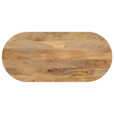 Table Top 80X40X2.5 Cm Oval Solid Wood Acacia