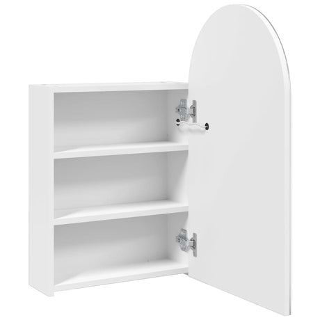Bathroom Mirror Cabinet With Led Light Arched 42X13X70 Cm