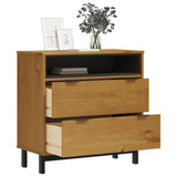 Drawer Cabinet Flam 80X40X80 Cm Solid Wood Pine