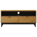 Tv Cabinet Flam 110X40X50 Cm Solid Wood Pine