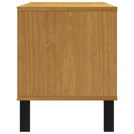 Tv Cabinet Flam 110X40X50 Cm Solid Wood Pine