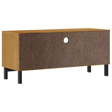 Tv Cabinet Flam 110X40X50 Cm Solid Wood Pine