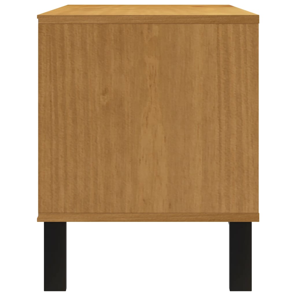 Tv Cabinet Flam 110X40X50 Cm Solid Wood Pine