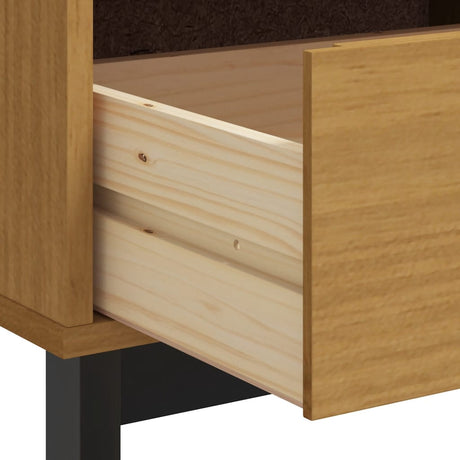 Tv Cabinet Flam 110X40X50 Cm Solid Wood Pine