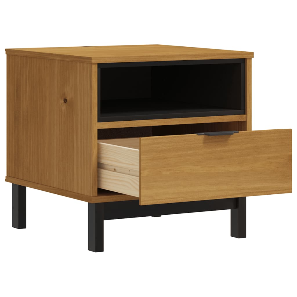 Side Table Flam 50X50X50 Cm Solid Wood Pine