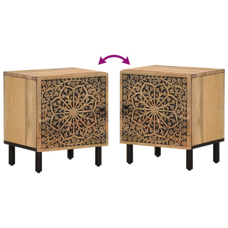 Bedside Cabinet 40X33X46 Cm Solid Wood Mango