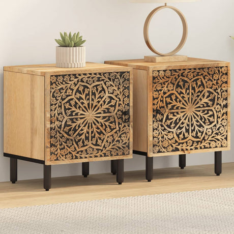 Bedside Cabinet 40X33X46 Cm Solid Wood Mango