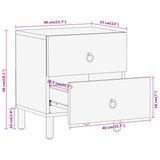 Bedside Cabinet 40X33X46 Cm Solid Wood Mango