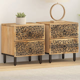 Bedside Cabinet 40X33X46 Cm Solid Wood Mango