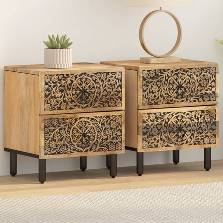 Bedside Cabinet 40X33X46 Cm Solid Wood Mango