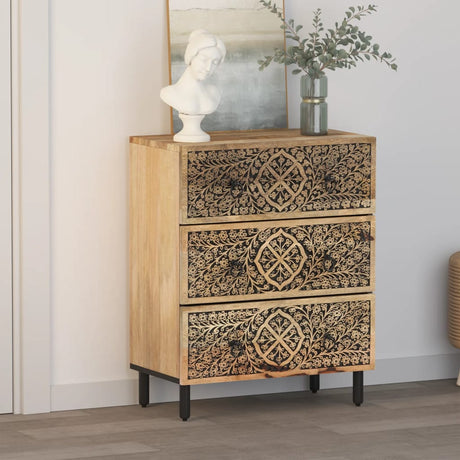 Side Cabinet 60X33X75 Cm Solid Wood Mango