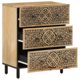 Side Cabinet 60X33X75 Cm Solid Wood Mango