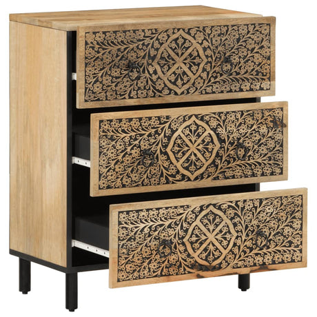 Side Cabinet 60X33X75 Cm Solid Wood Mango