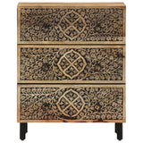 Side Cabinet 60X33X75 Cm Solid Wood Mango