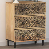 Side Cabinet 60X33X75 Cm Solid Wood Mango