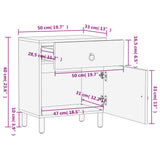 Bedside Cabinet 50X33X60 Cm Solid Wood Mango