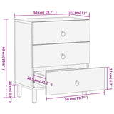 Bedside Cabinet 50X33X60 Cm Solid Wood Mango