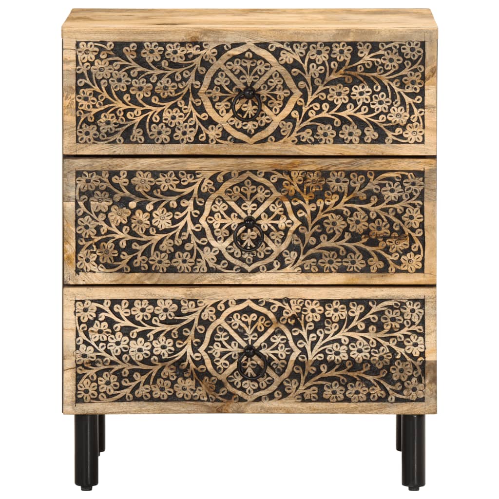 Bedside Cabinet 50X33X60 Cm Solid Wood Mango